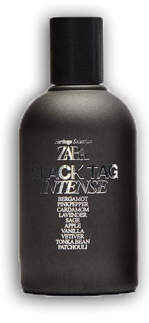 ZARA BLACK TAG INTENSE 100 ML Manufacturer code 0210/552