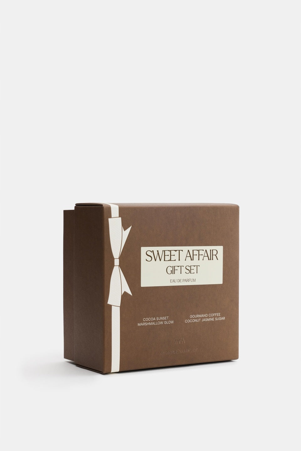 ZARA GOURMAND SET 4X25 ML COCOA SUNSET, GOURMAND COFFEE, MARSHMALLOW GLOW Packaging status original