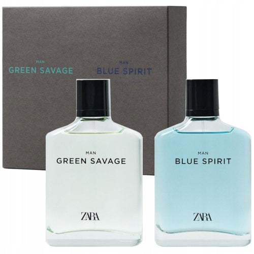 ZARA MAN GREEN SAVAGE + ZARA MAN BLUE SPIRIT 2 X 100 ml EAU DE TOILETTE