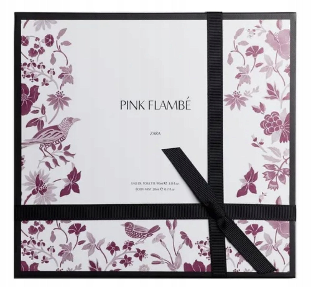 ZARA PINK FLAMBE SET 90 ML + BODY MIST 20 ML