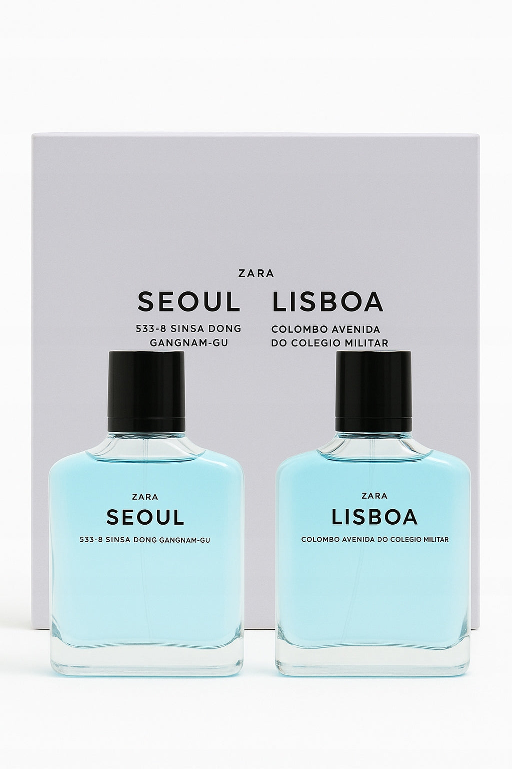 ZARA SEOUL & LISBOA 2 x 100 ML LARGER CAPACITIES! MEN'S PERFUME ZARA