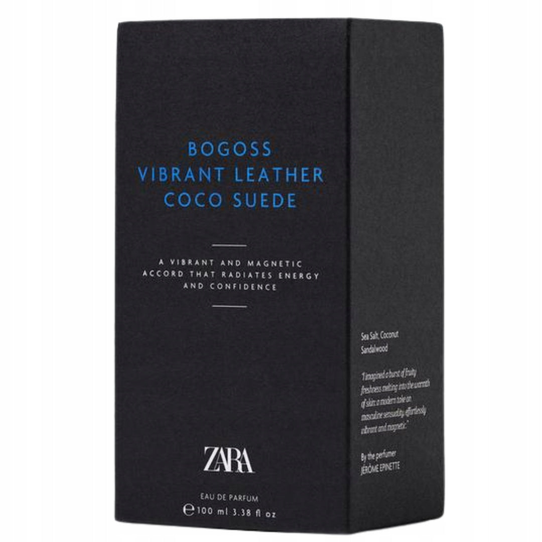 ZARA VIBRANT LEATHER BOGOSS COCO SUEDE EDP 100 ML Packaging status original