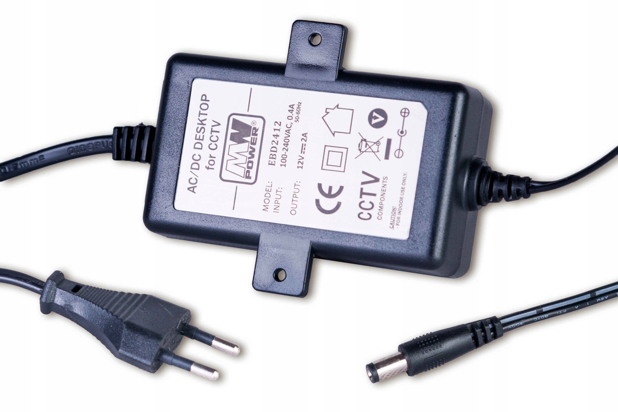 Maitinimo šaltinis MW Power EBD2412 12V/2A - DC kištukas 5.5/2.1mm