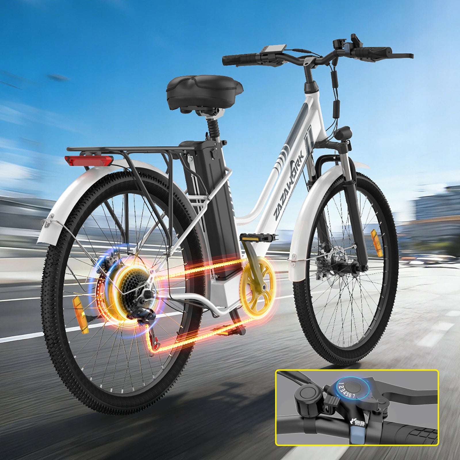 ZAZAWORK C26 PRO Adult electric bike 250W 20AH 120km Shimano PL Brand ZAZAWORK