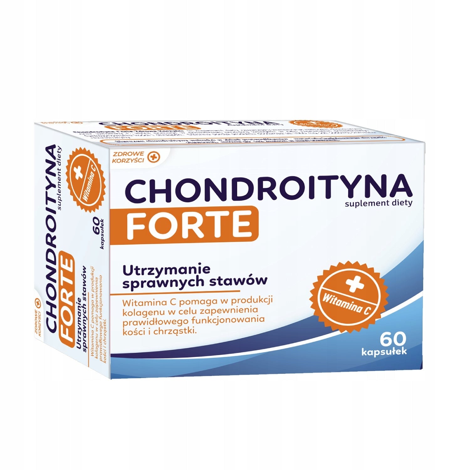 ZDROWE KORZYŚCI Chondroitin forte - supports joints, cartilage, 60 capsules