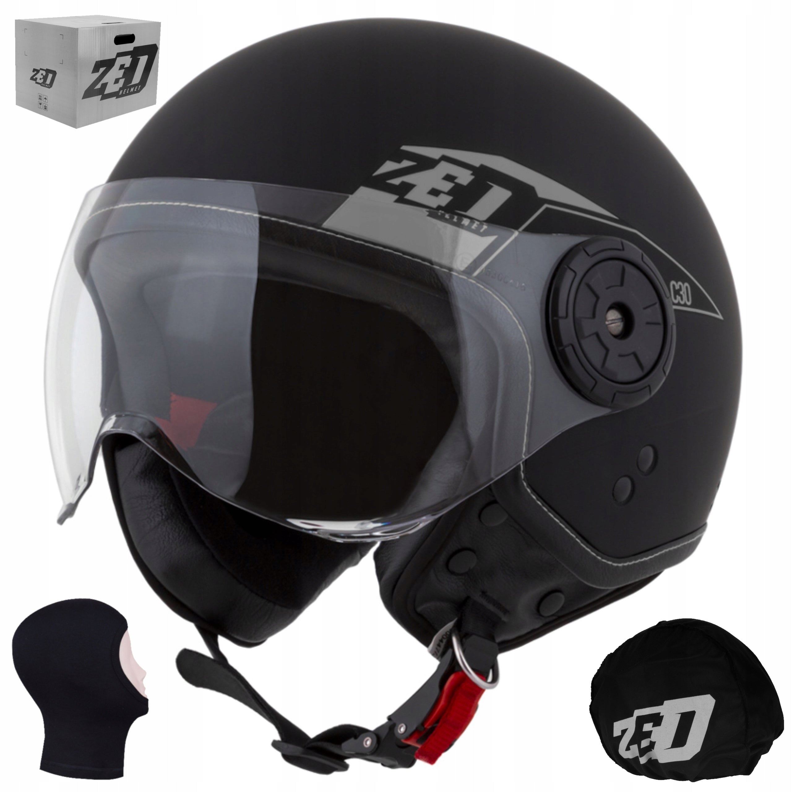 ZED C3 LIGHTWEIGHT MOTORCYCLE HELMET LOW HELMET SHELL