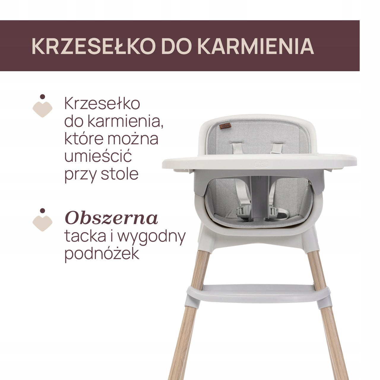 ZEST PLUS WOODEN GREY HIGH CHAIR Manufacturer code 8058664182985