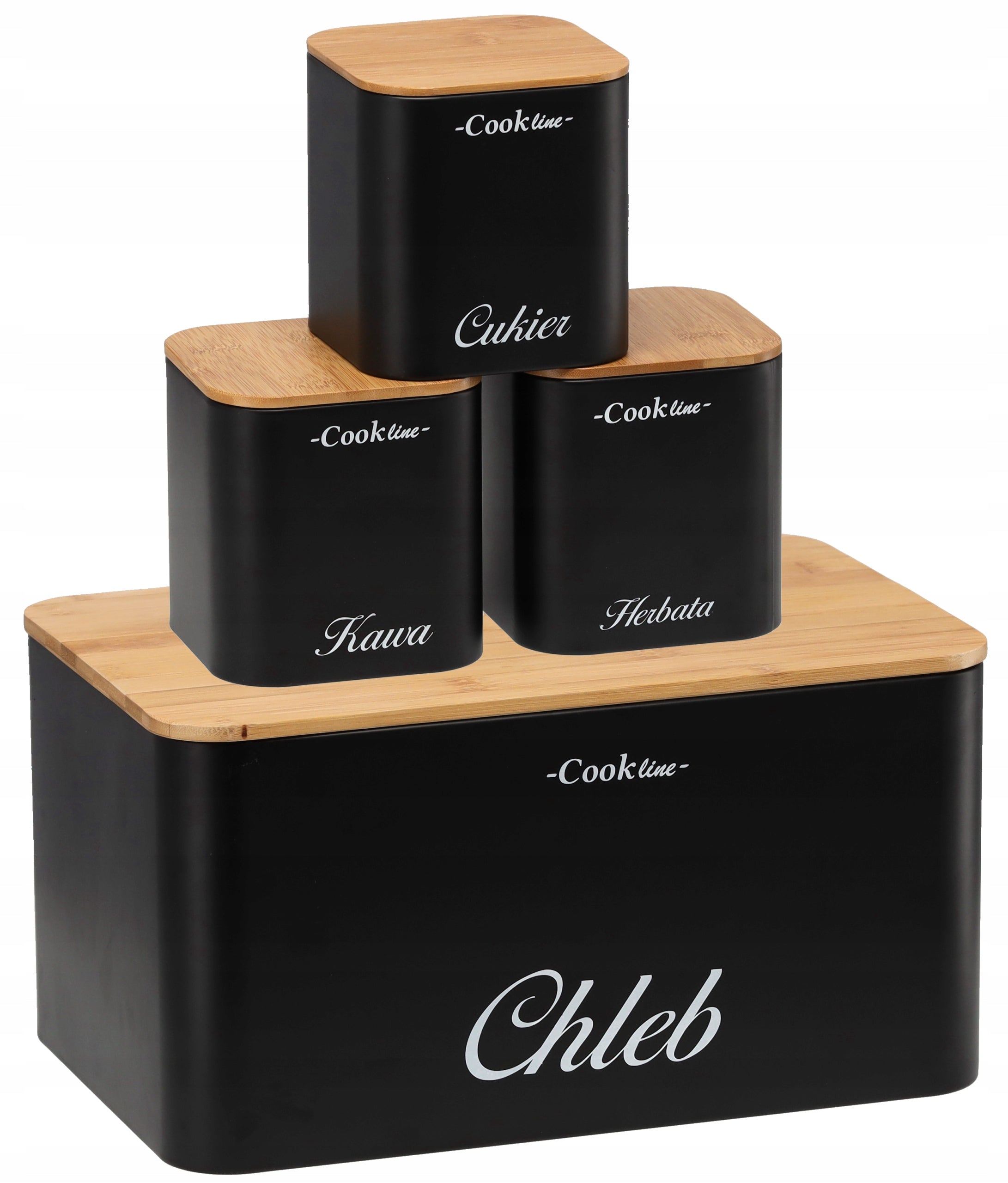 CookLine indų biriems produktams ir duoninės rinkinys, 4 vnt