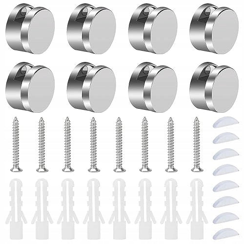 ZINC ALLOY WALL MIRROR CLIPS GLASS MOUNTING 4 PIECES METAL Brand no brand