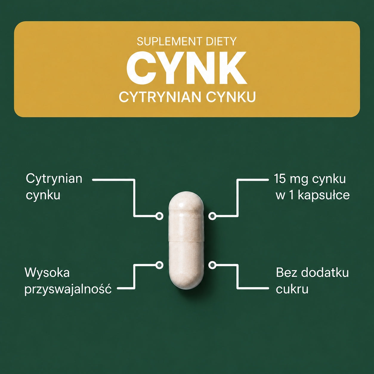 ZINC Organic FORTE 15 MG Citrate SKIN RESISTANCE HAIR FERTILITY 100 k. Expiration date at least 1 year from the date of purchase