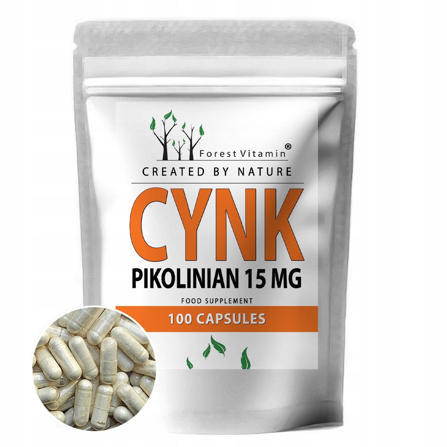 ZINC PICOLINATE 15mg DIGESTIBLE 100 CAPS STRONG BEAUTIFUL SKIN ZERO ACNE
