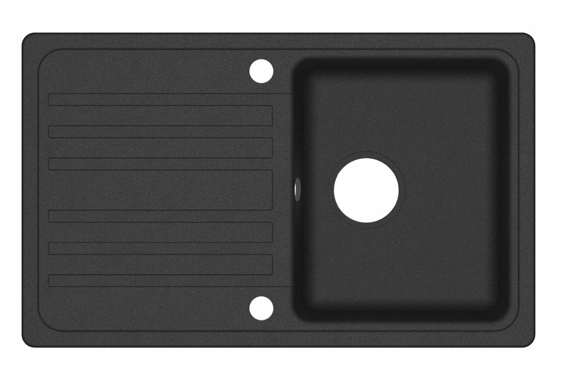 Granitspüle Hydroland Lemon, schwarz