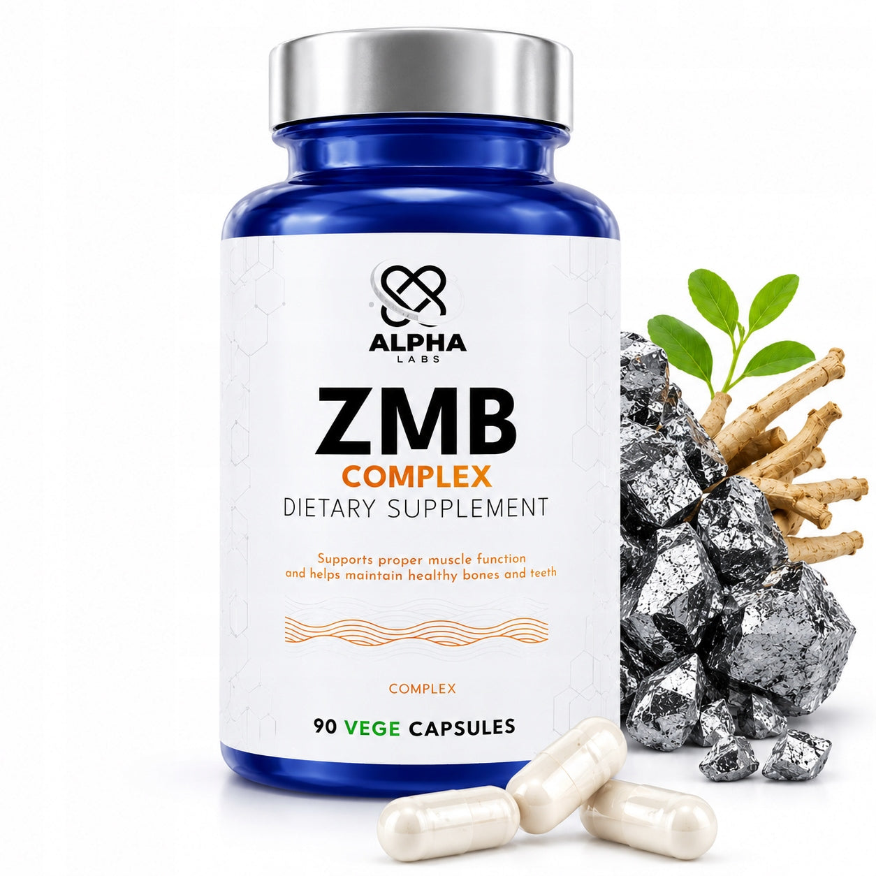 ZMB Complex Alpha Labs Magnesium Zinc B6 Sleep Regeneration 90 Caps