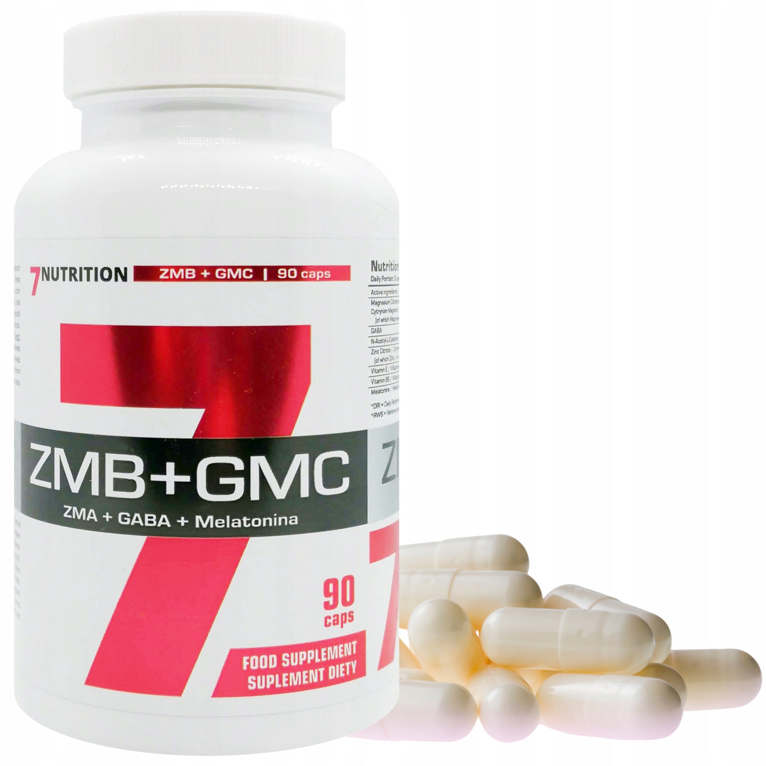 ZMB+GMC ZMA GABA MELATONIN ZINC 90caps 7NUTRITION sleeping tablets Expiration date at least six months from the date of purchase