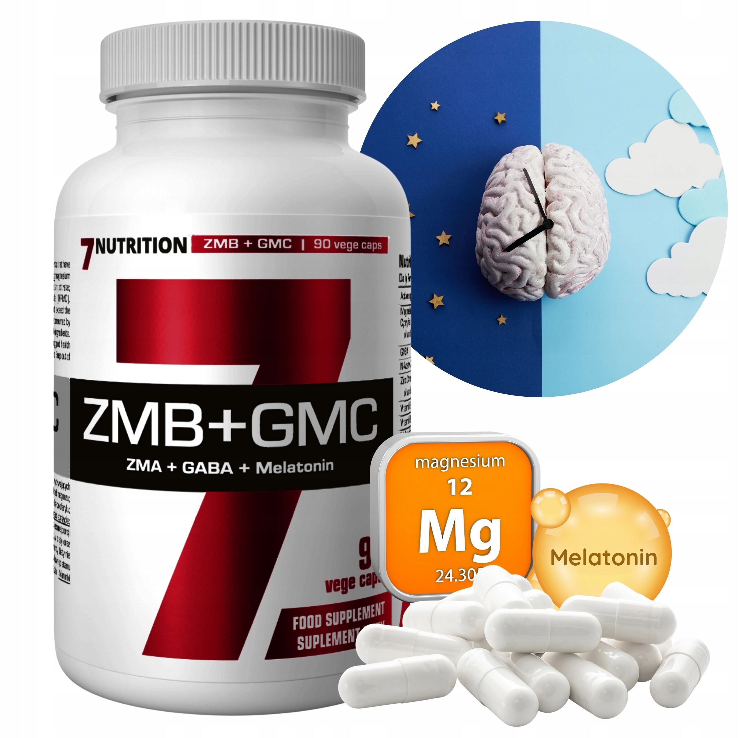 ZMB+GMC ZMA GABA MELATONIN ZINC 90caps 7NUTRITION sleeping tablets