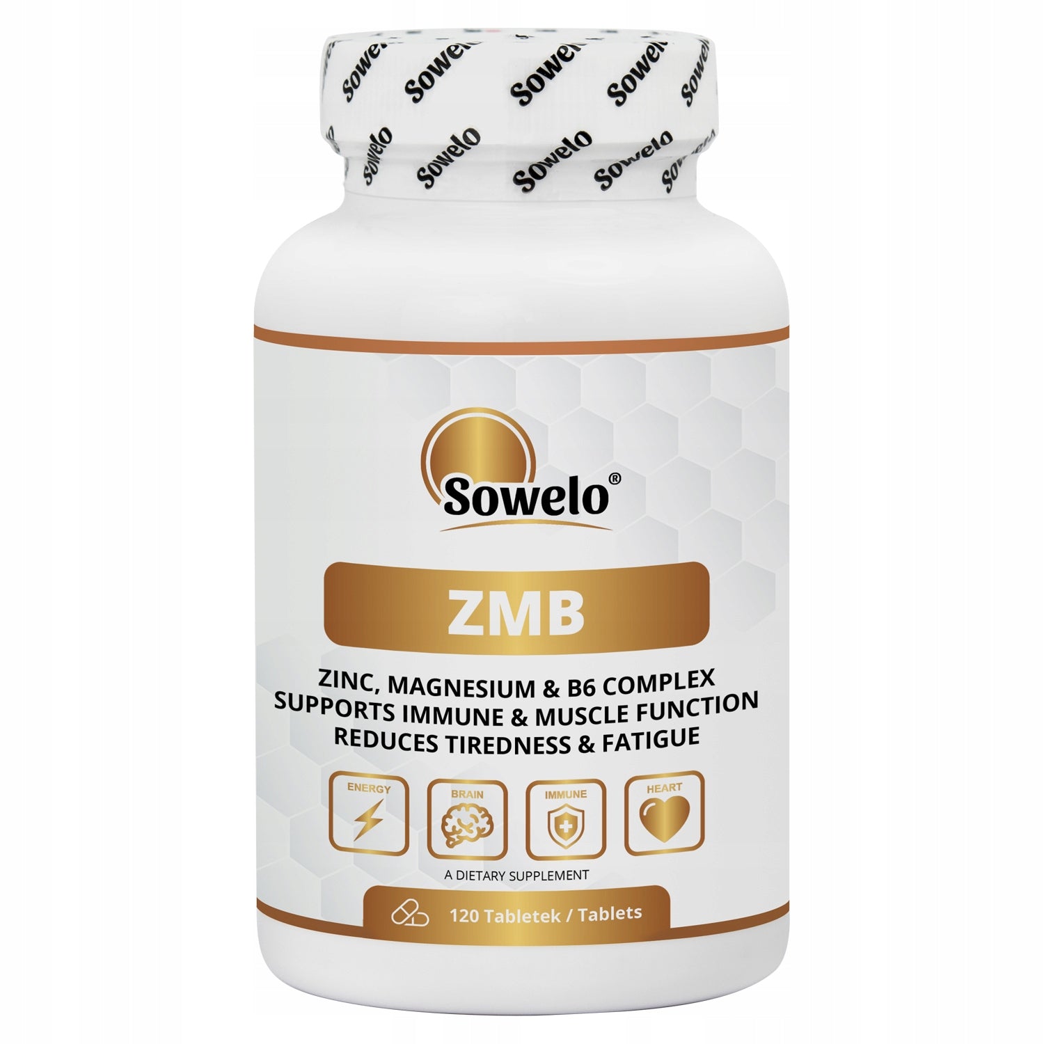 ZMB Magnesium + Zinc + Vitamin B6 120 Tablets – Sleep, Regeneration – Sowelo