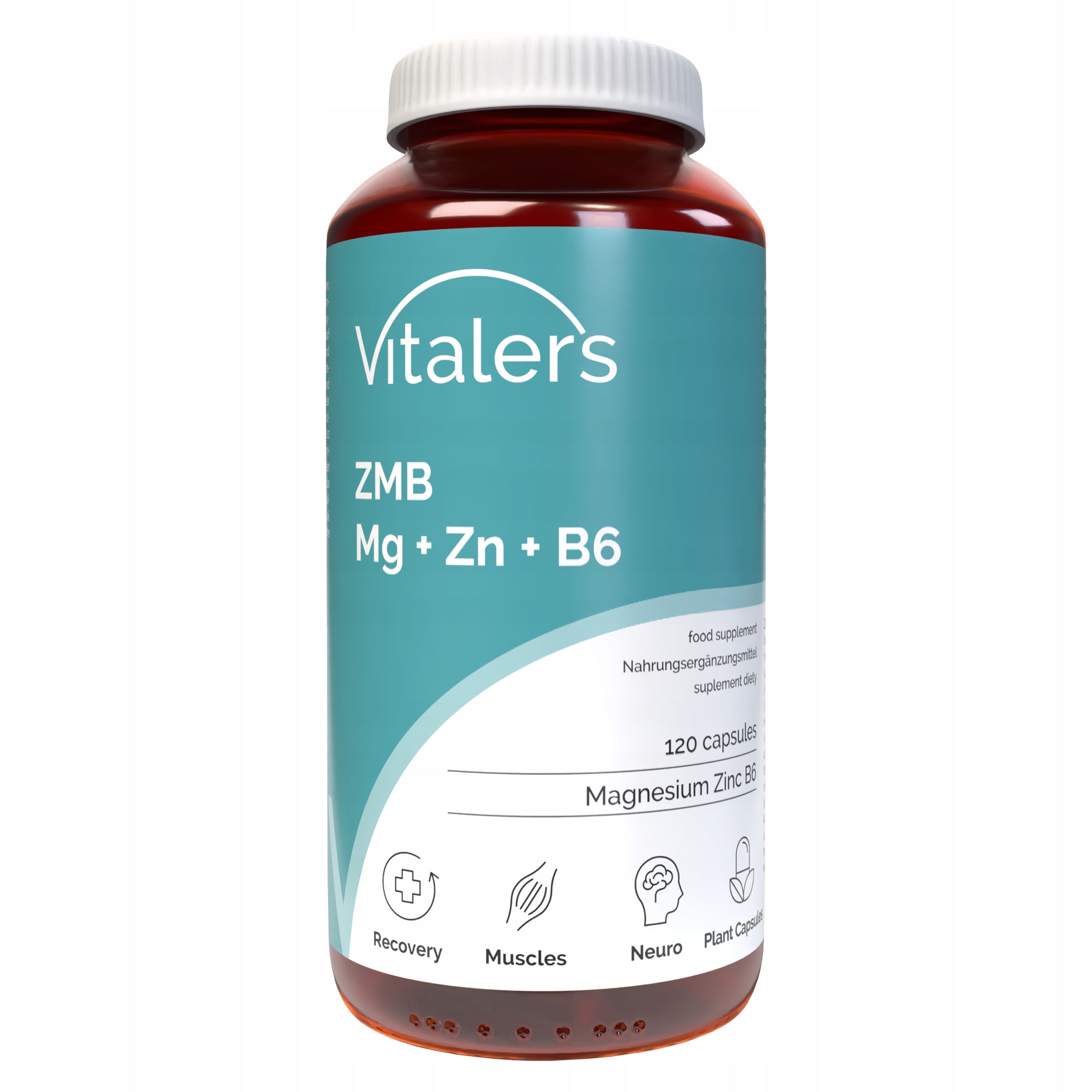 ZMB Magnesium Zinc Vitamin B6 Regeneration Fatigue Vege Vitaler's 120 kaps Expiration date at least 1 year from the date of purchase