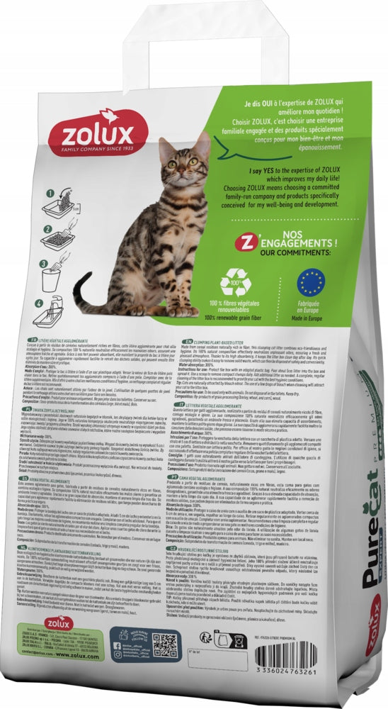 ZOLUX CAT LITTER PURECAT PREMIUM 8L Brand Zolux