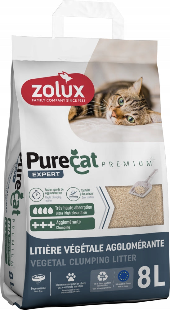 ZOLUX CAT LITTER PURECAT PREMIUM 8L Volume 8 l