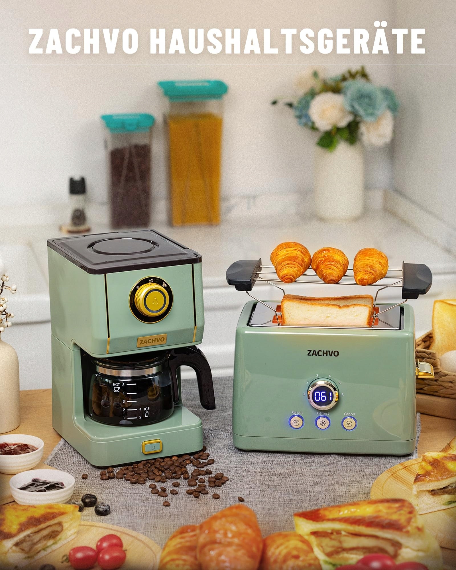 Zachvo Toaster, Bread Toaster, 2 Slots with Power rating 850 W