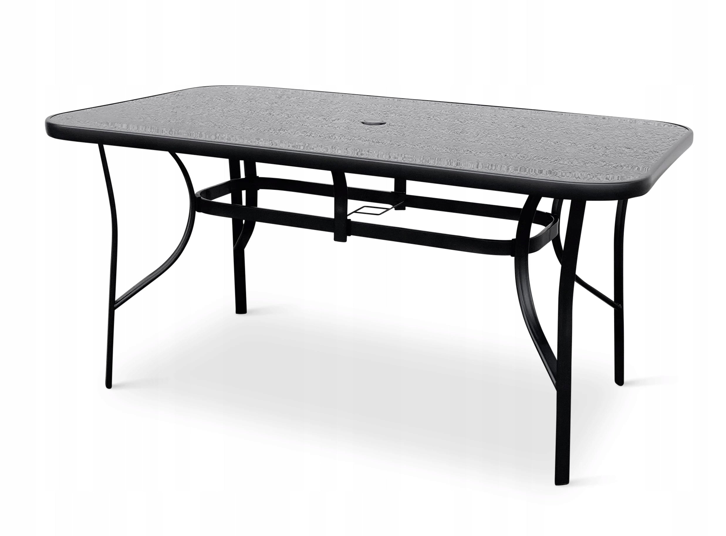 Zahradní jídelní set Klaudie černý + 6x kovová židle Ramada Main material metal