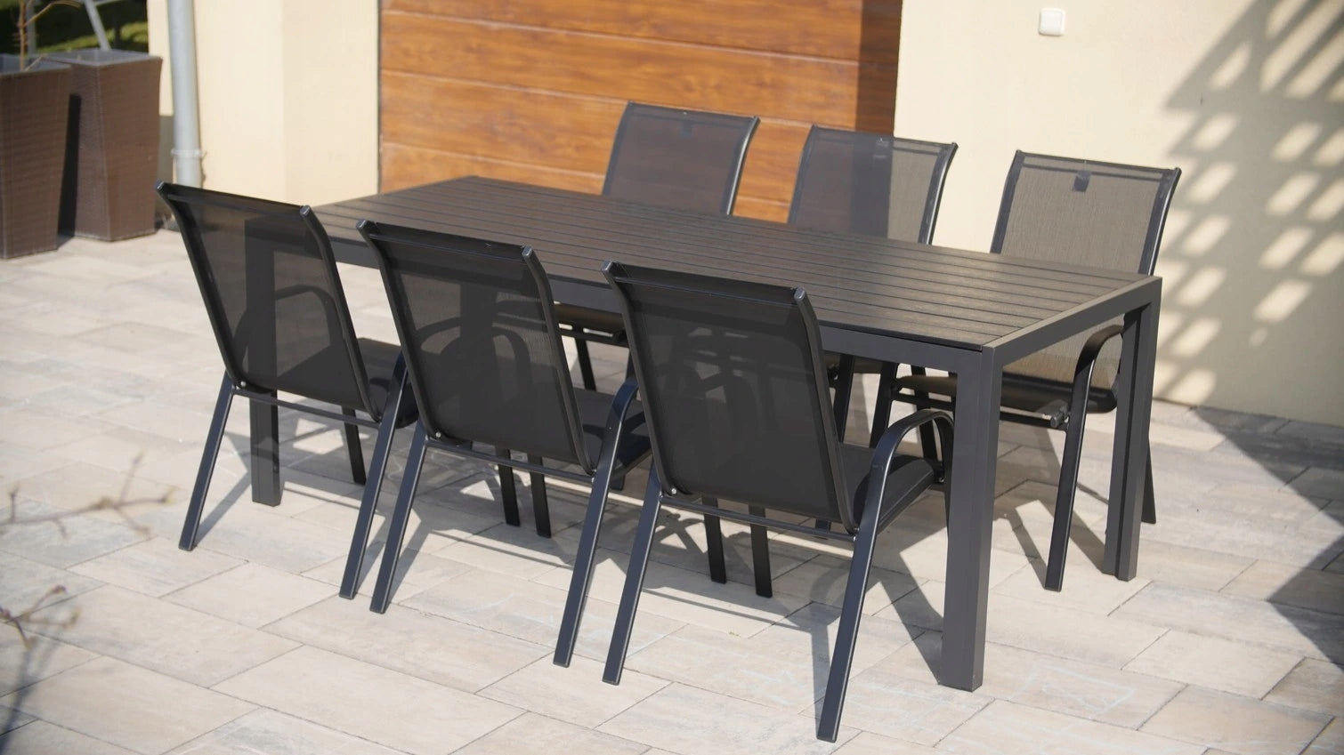 Zahradní jídelní set Viking XL 190cm + 6x kovová židle Ramada Main material metal