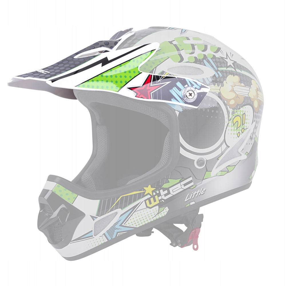 Atsarginis FS-605 šalmo snapelis W-TEC - Yellow Graphic