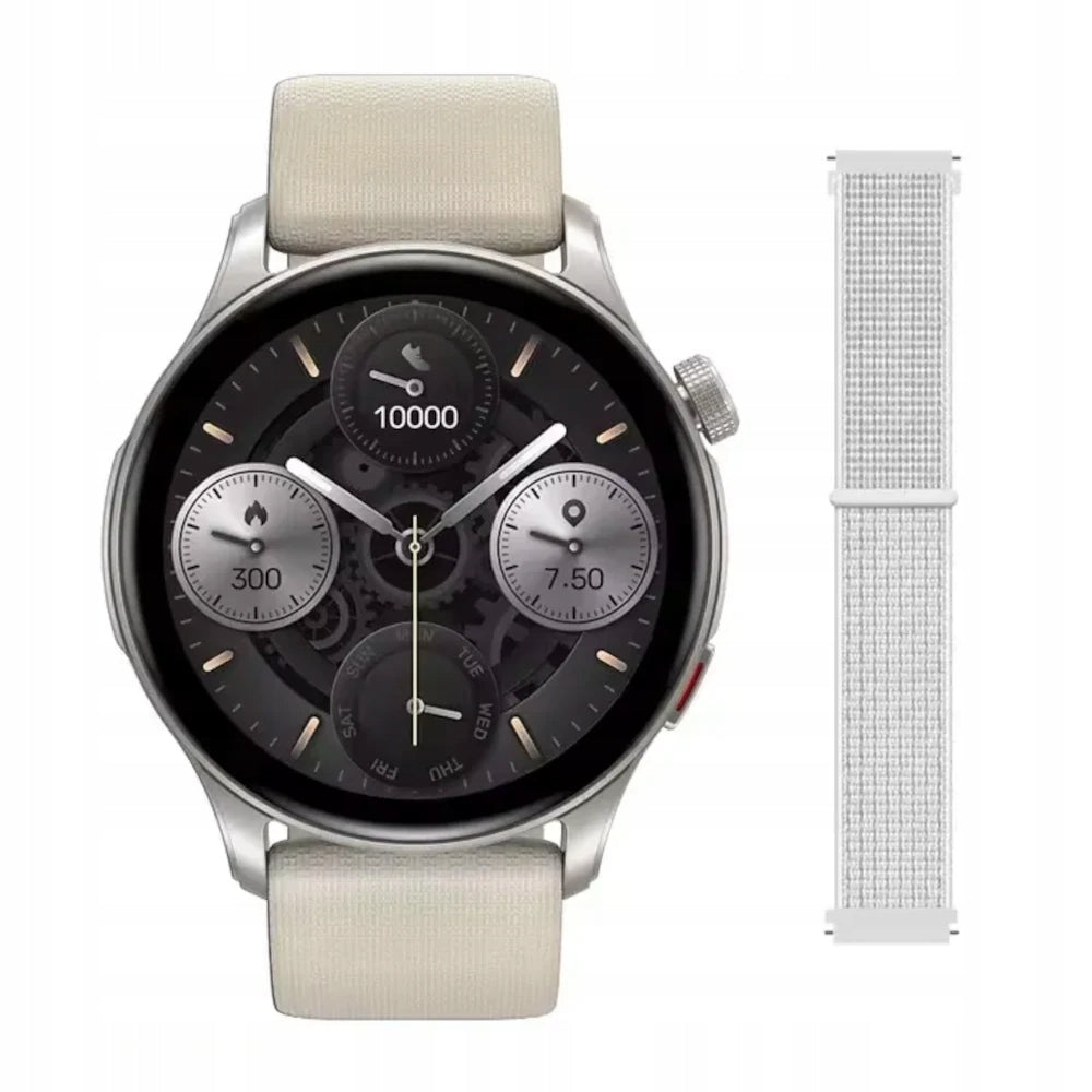 Zeblaze Men's Smartwatch Btalk 3 GPS 45 mm Cream Beige AMOLED SOS 25 Days
