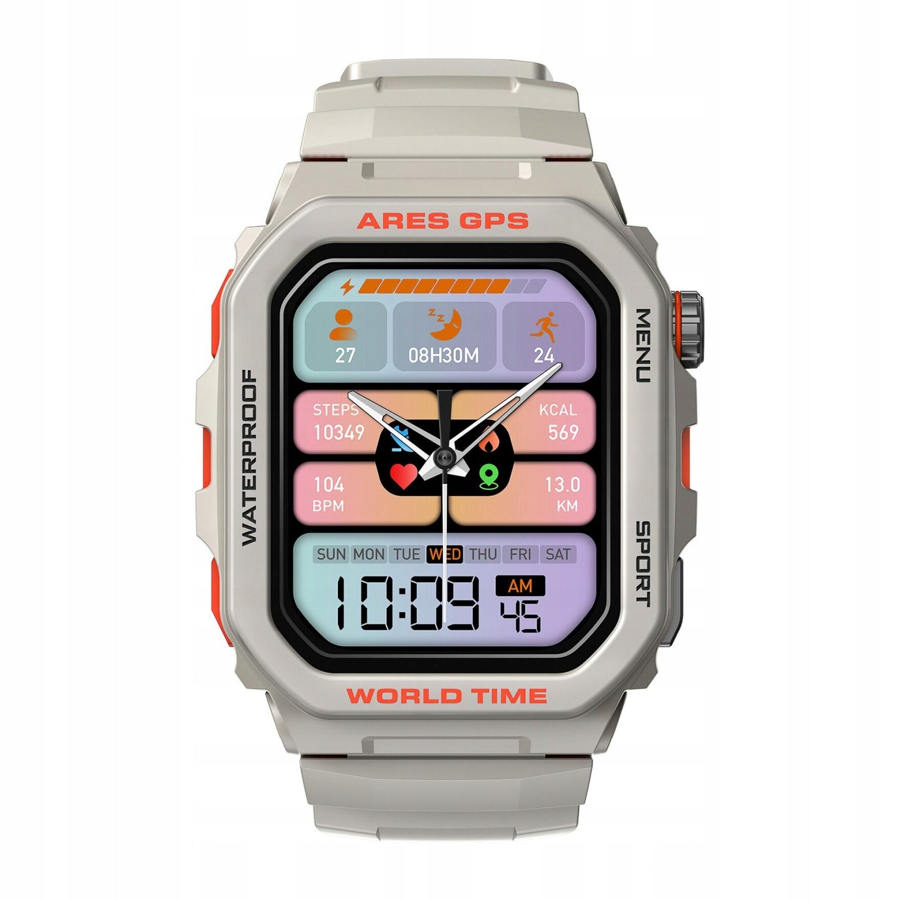 Zeblaze Smartwatch Ares GPS Moon White Alexa Voice Assistant Support Batteries included yes
