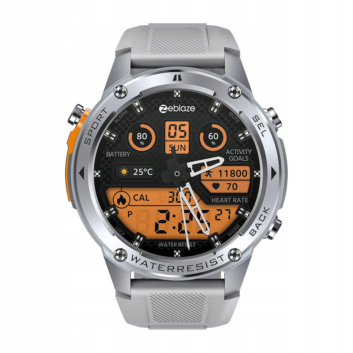 Zeblaze Smartwatch Stratos 2 Ultra Silver Metal GPS MIL-STD 10 ATM AMOLED EAN (GTIN) 6946639813298