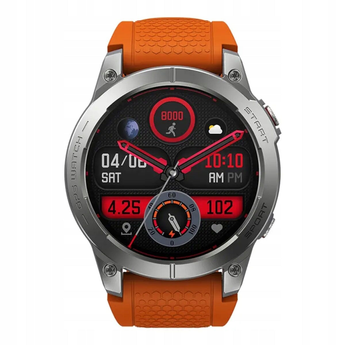 Zeblaze Smartwatch Stratos 3 Orange AMOLED GPS IP68 Bluetooth 5 Batteries included yes