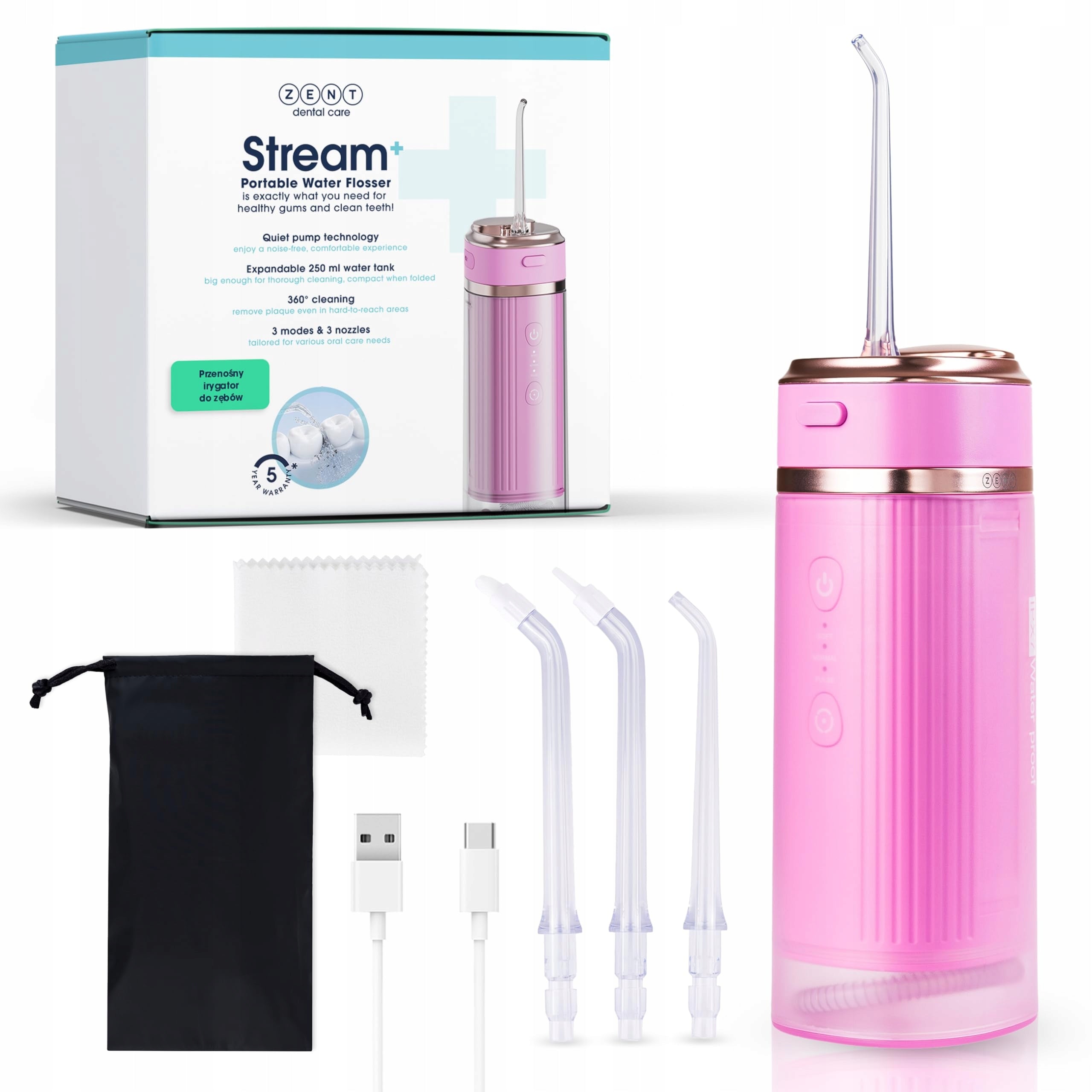 Zent Stream+ Water Irrigator 360 , 3 tips, pressure 40-110 PSI,