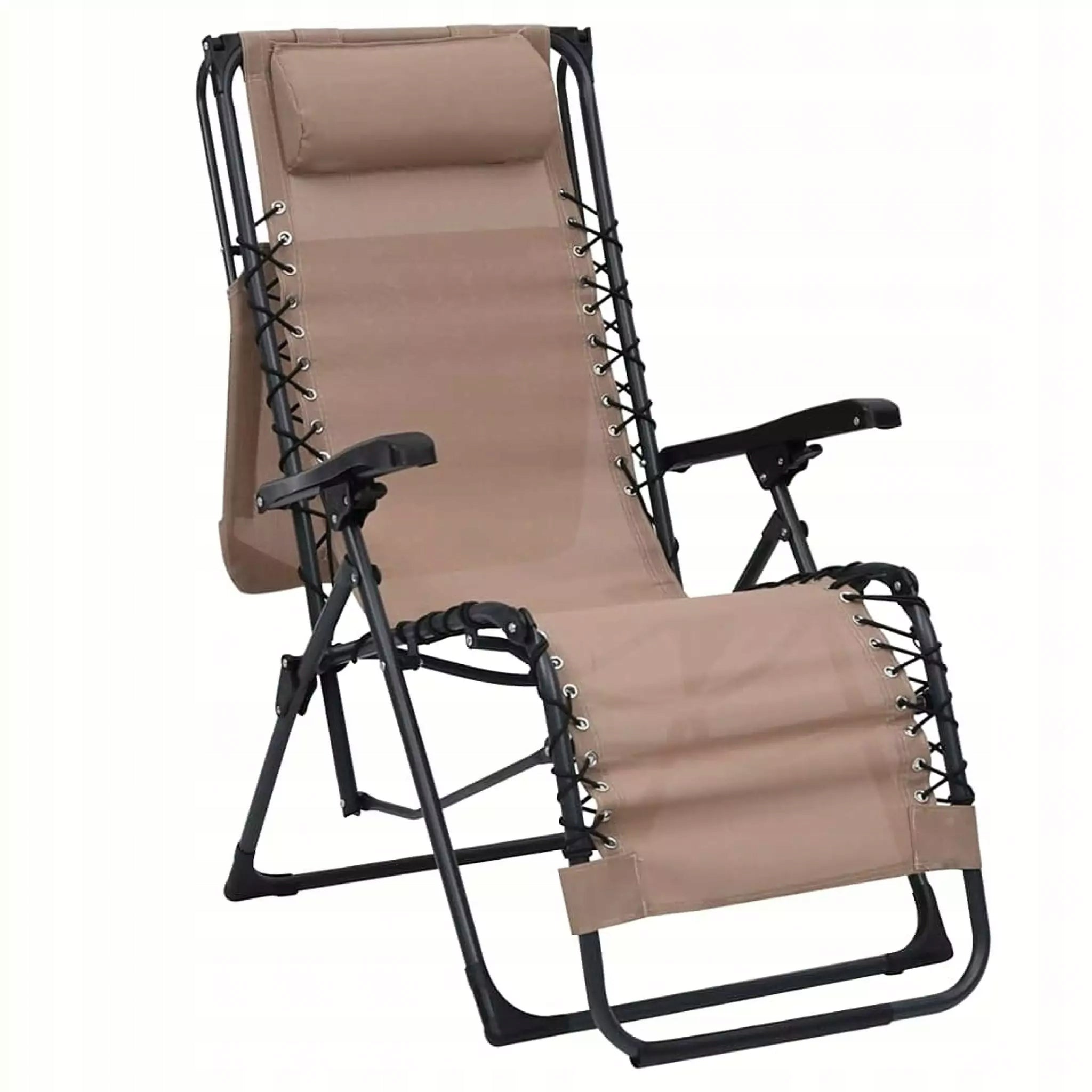 Zero Gravity Chair Folding Garden Chair Beach Lounger Couch + Canopy Kind sunbed