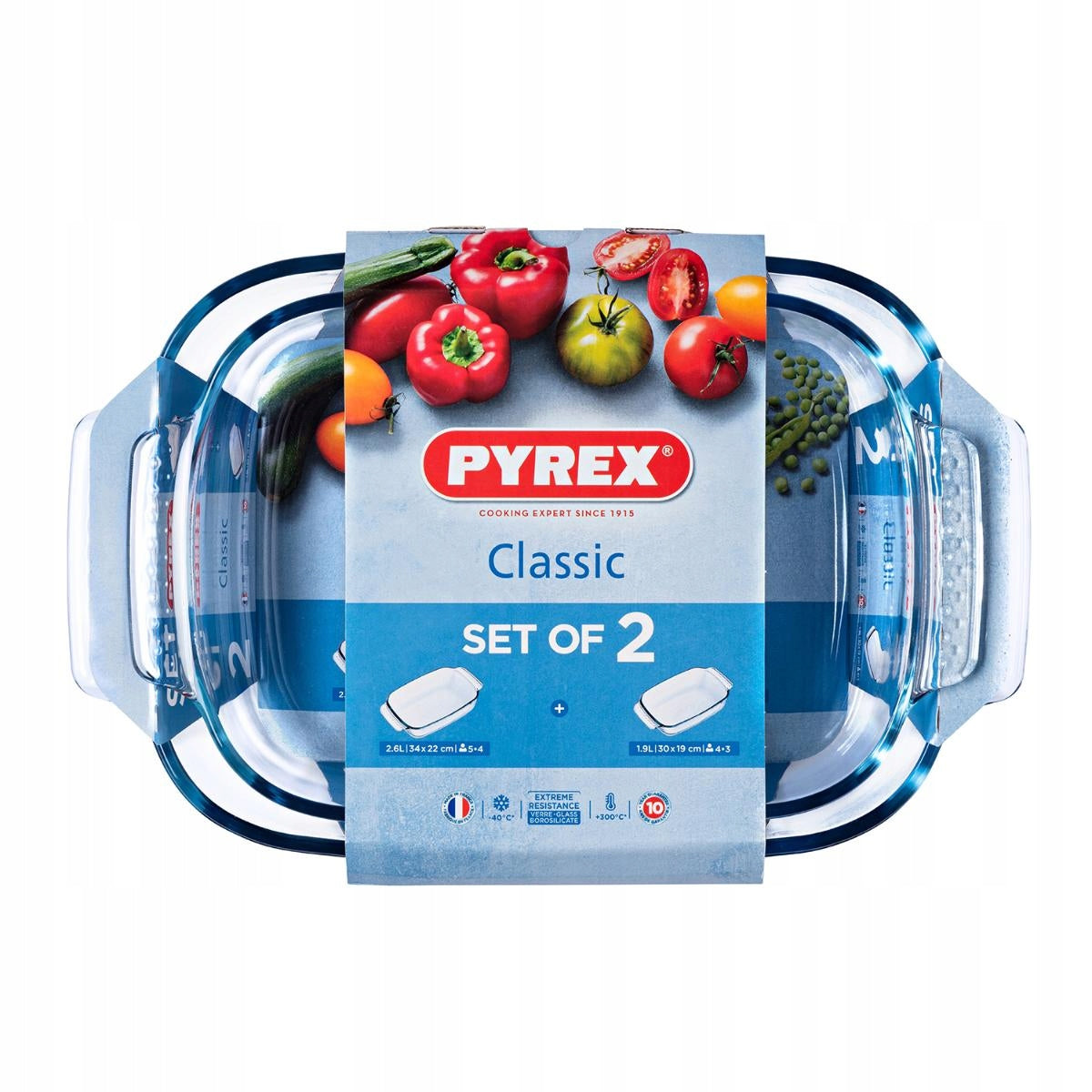 Orkaitės patiekalų rinkinys Pyrex Classic Skaidrus Borosilikatinis stiklas (2 pcs)