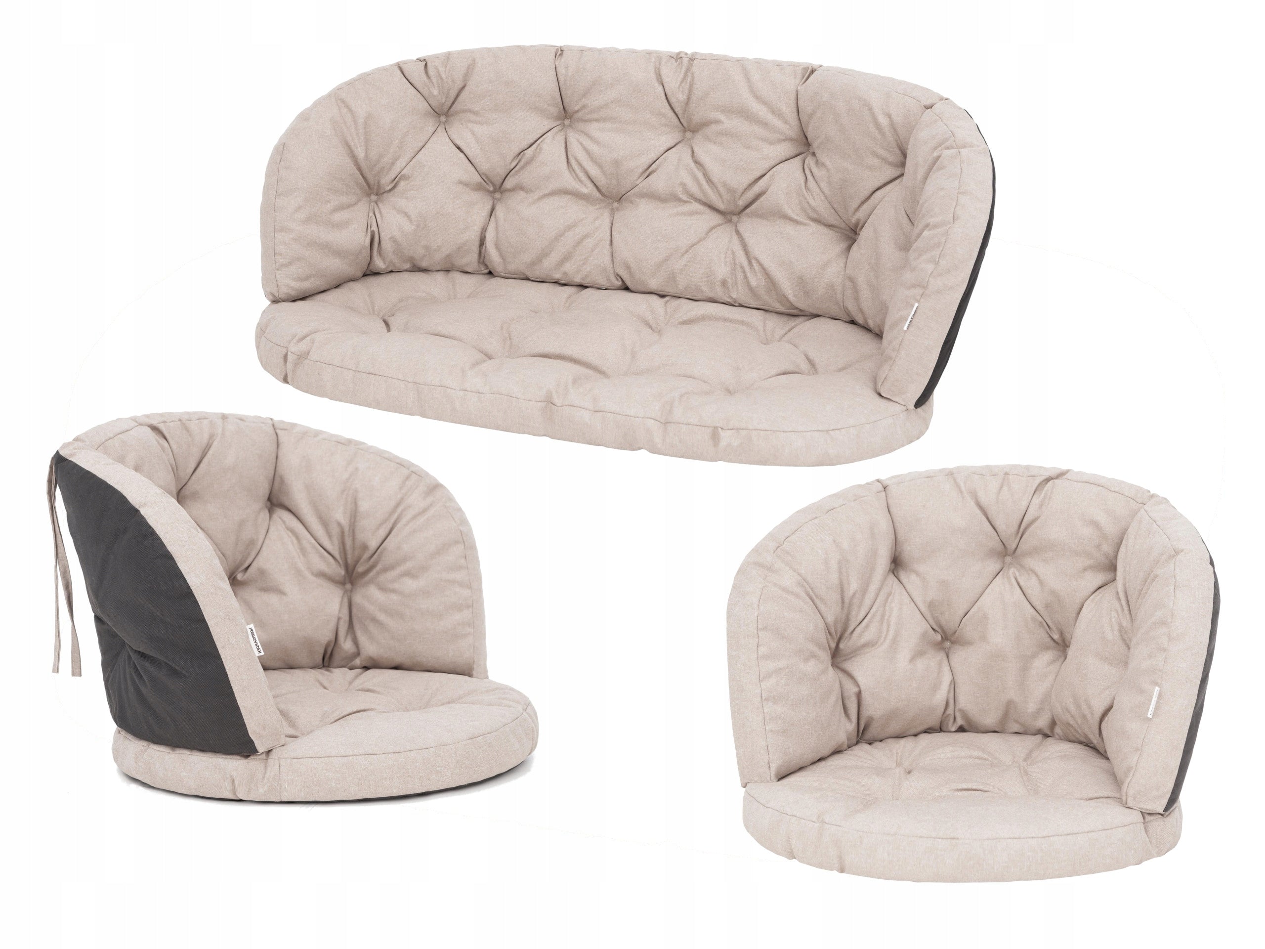 3-jų pagalvių komplektas Hobbygarden Amanda Prestige 1+2, smėlio spalvos