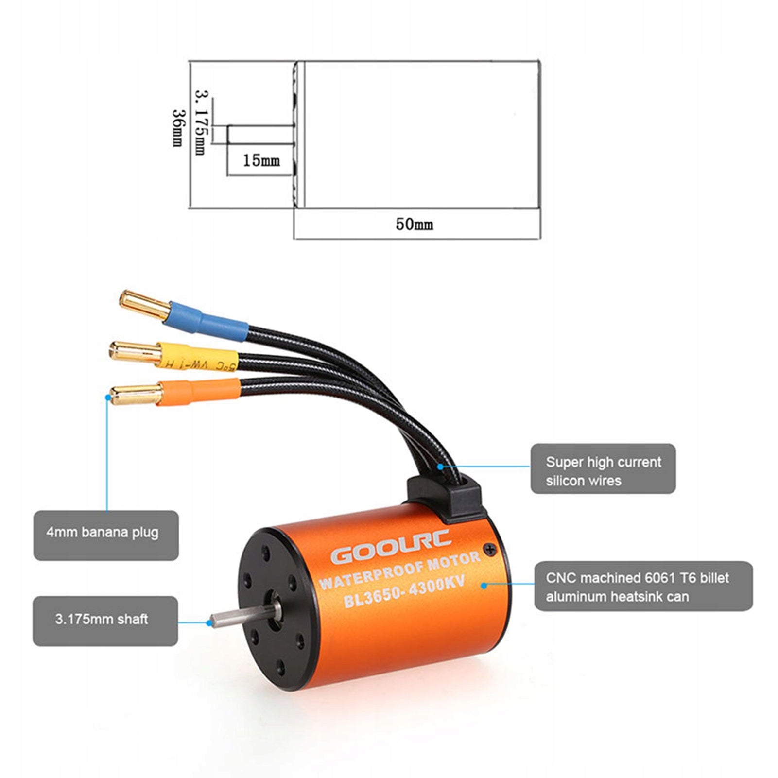 Zestaw GoolRC Combo Silnik 3650 4300KV 60A bezszczotkowy ESC Serwo Manufacturer code 0755732934689