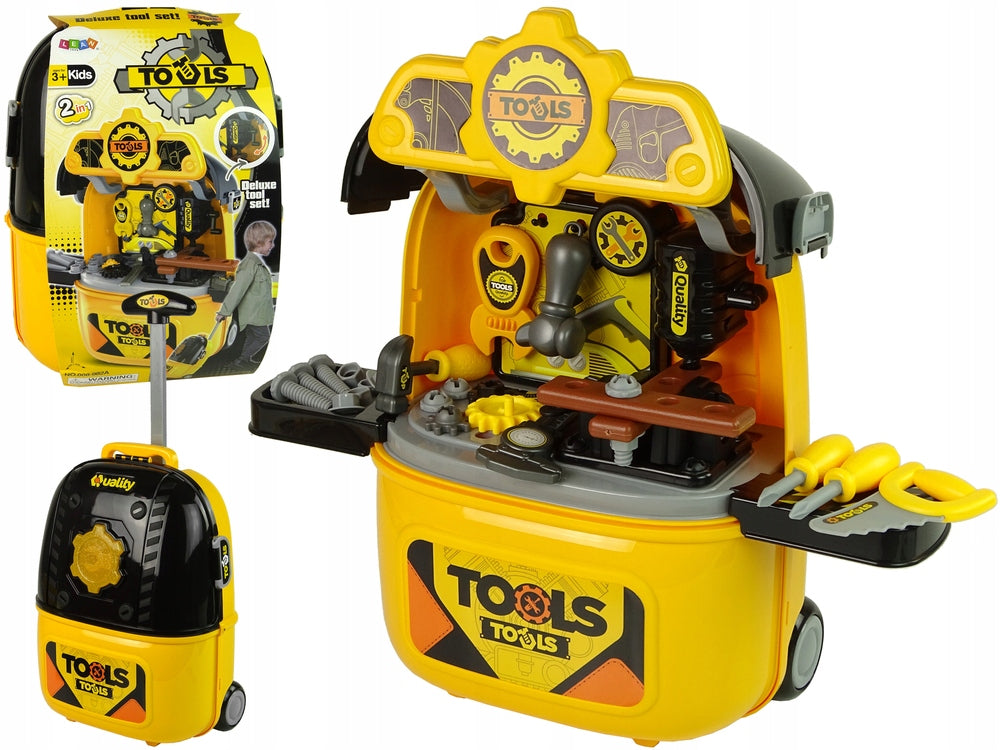 Žaislinis ratų įrankių rinkinys berniukams Lean Toys, geltonas