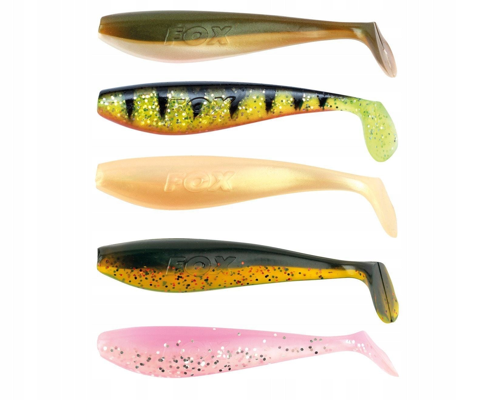 Gummiband FOX Rage Zander Pro Mixed UV Color 5 Stk. 10 cm