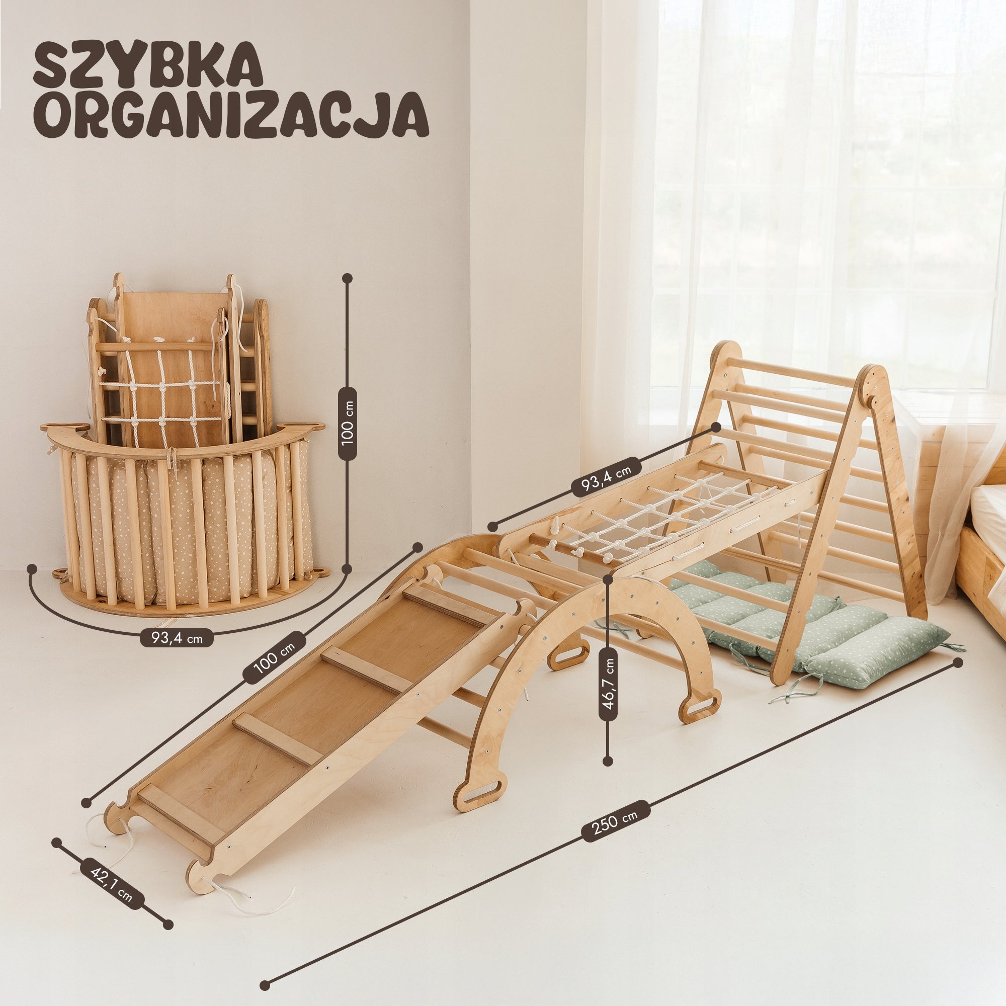 Zestaw wspinaczkowy Montessori 5-w-1 dla dzieci w wieku od 1 do 5 lat Packaging status original
