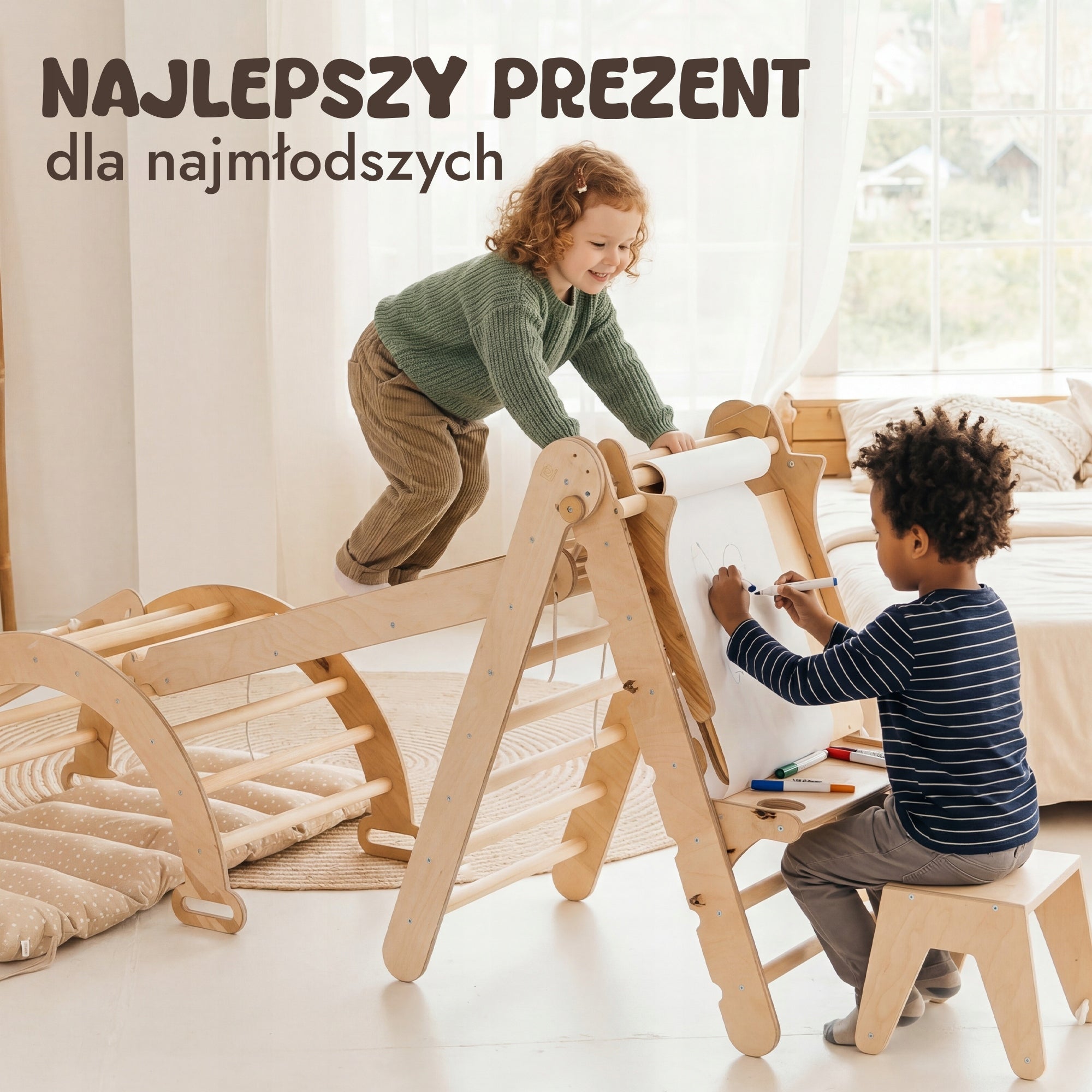 Zestaw wspinaczkowy Montessori 6-w-1 dla dzieci w wieku od 1 do 5 lat Brand Goodevas