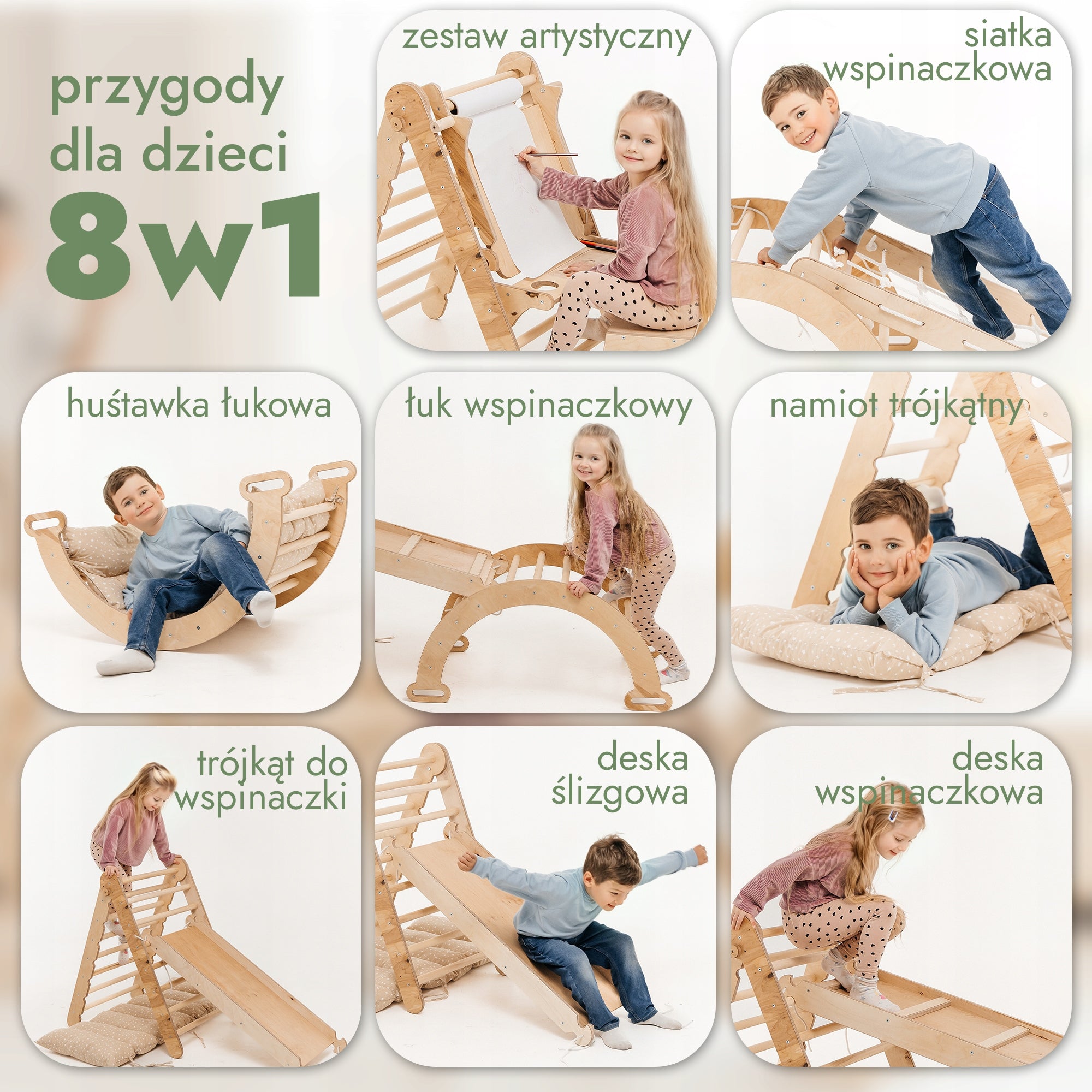 Zestaw wspinaczkowy Montessori 6-w-1 dla dzieci w wieku od 1 do 5 lat Kid's age 12+ months