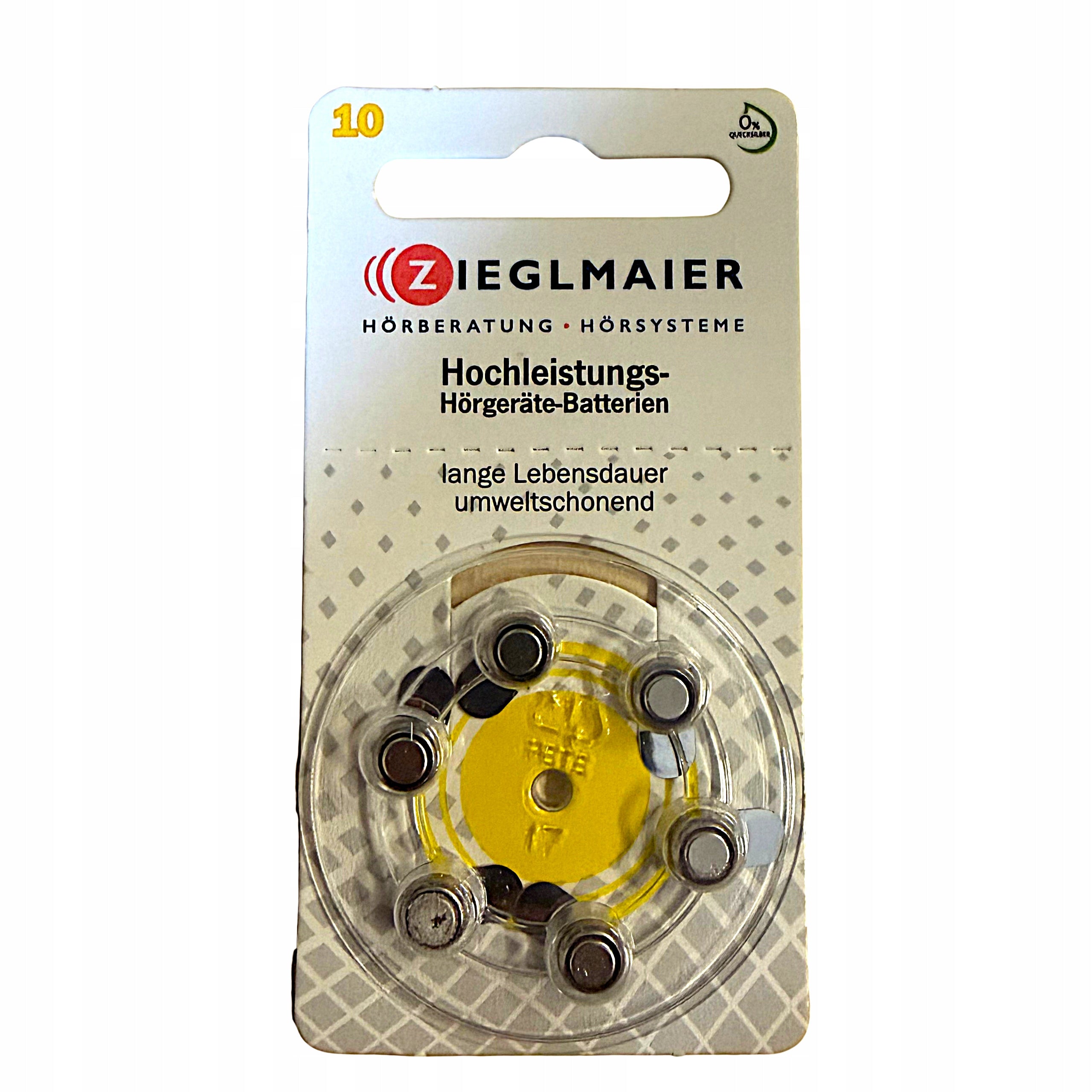 Zieglmaier Hearing Aid Batteries 10 PR70 1,45V 6pcs ENERGIZER