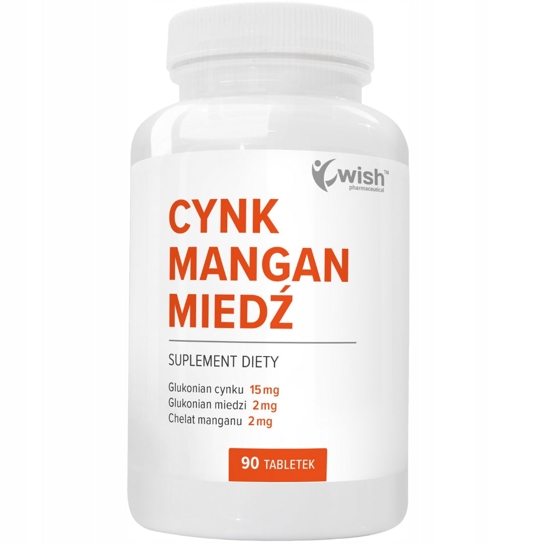 Zinc 15mg + Manganese 2mg + Copper 2mg 90 tablet