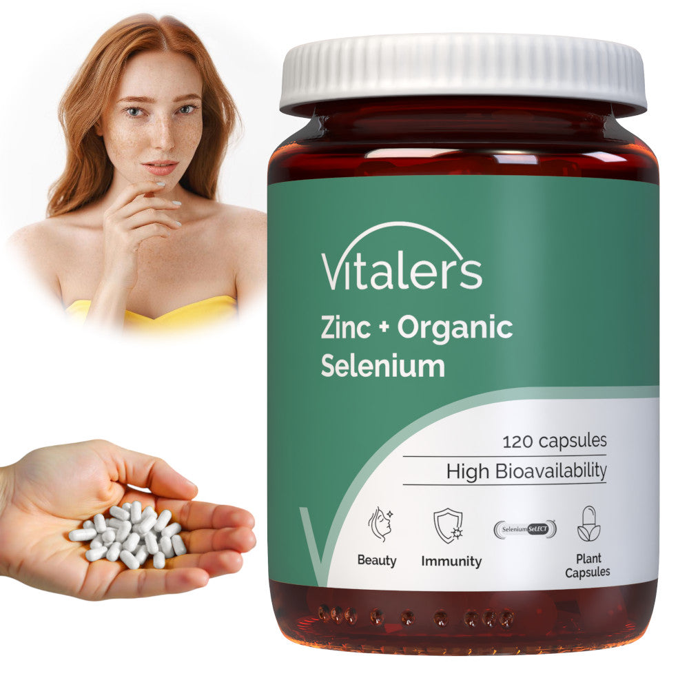 Zinc + Selenium Organic Skin Hair Nails 120 capsules
