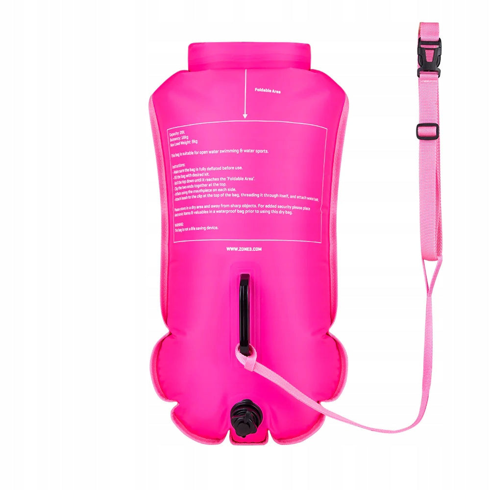 Zone3 safety buoy for swimming 28 liters pink two-chamber buoyancy Manufacturer code 305736774