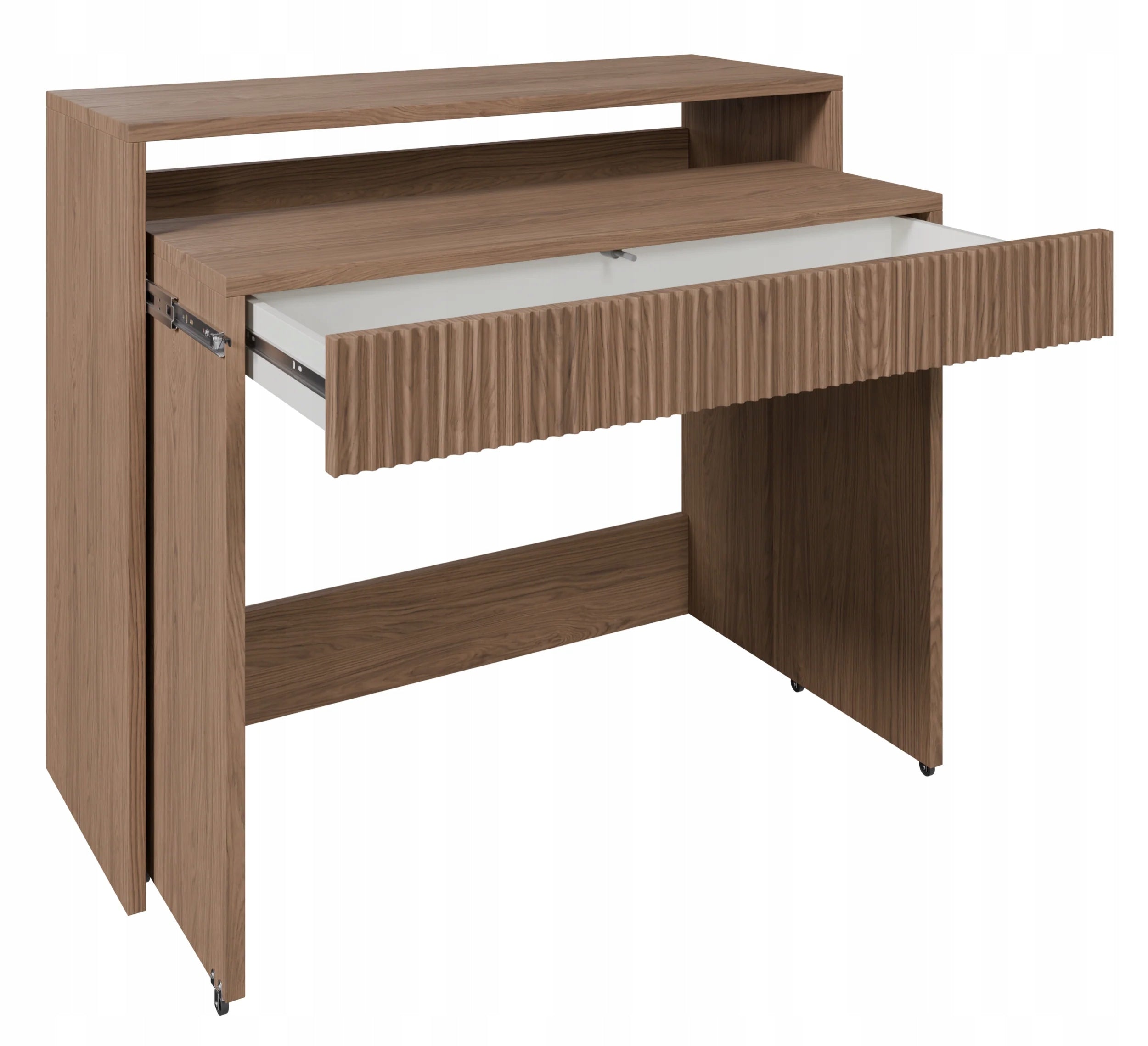 Zoom sliding desk with drawer and bolts 98 cm oak casella brown Brand Selsey