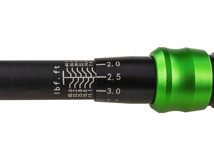 Raktas su momentine užraktu 1/2", 10–60 Nm, CRV, su dėklu, atitinka ISO 6789