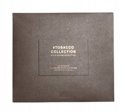 a583 EAU DE TOILETTE #TOBACCO COLLECTION RICH/WARM/ADDICTIVE EAU ZARA TOILETTE + SPRAY Packaging status original