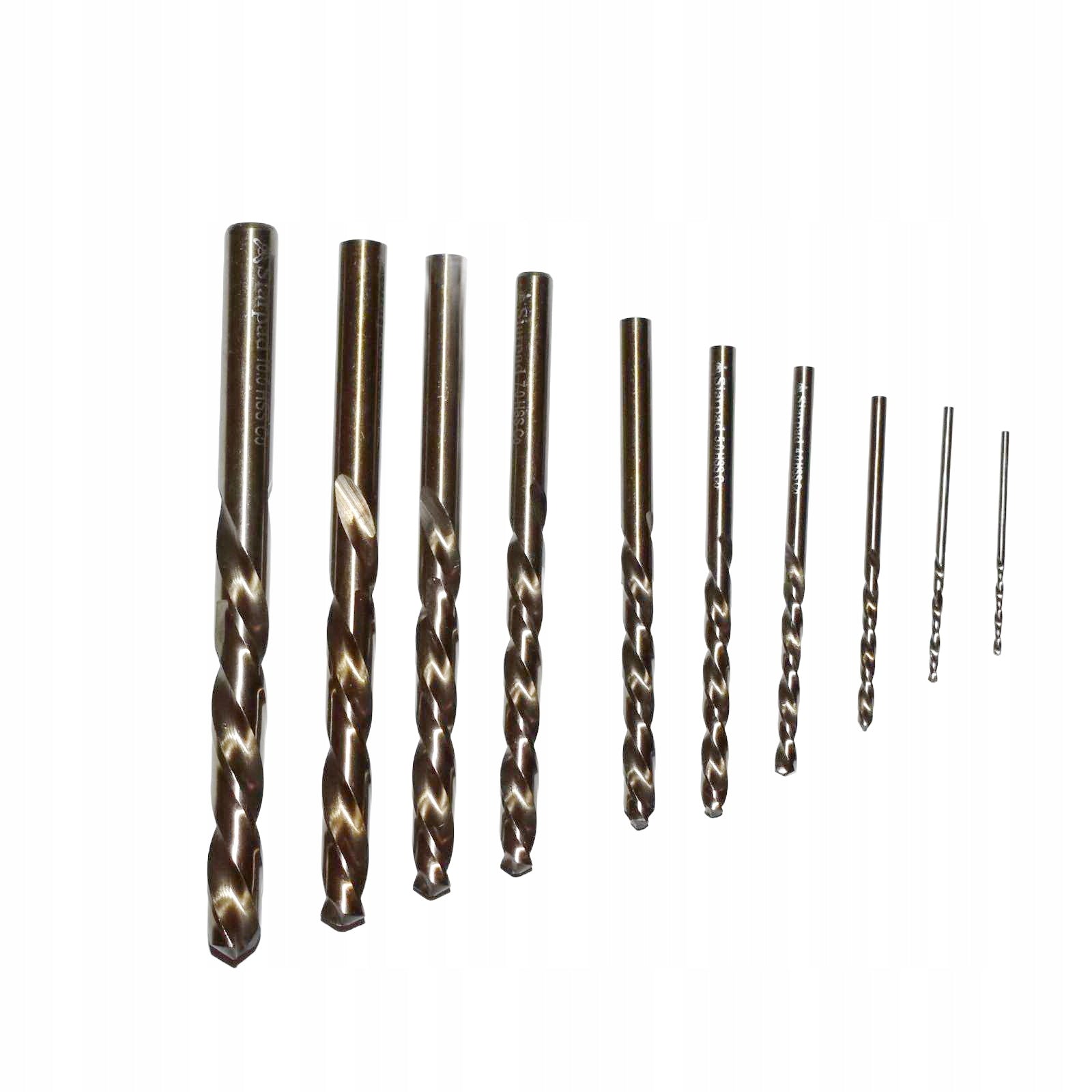 Kobalto grąžtų rinkinys kairiarankiams metalui, 1,5–10 mm, 10 vnt., HSS+Co