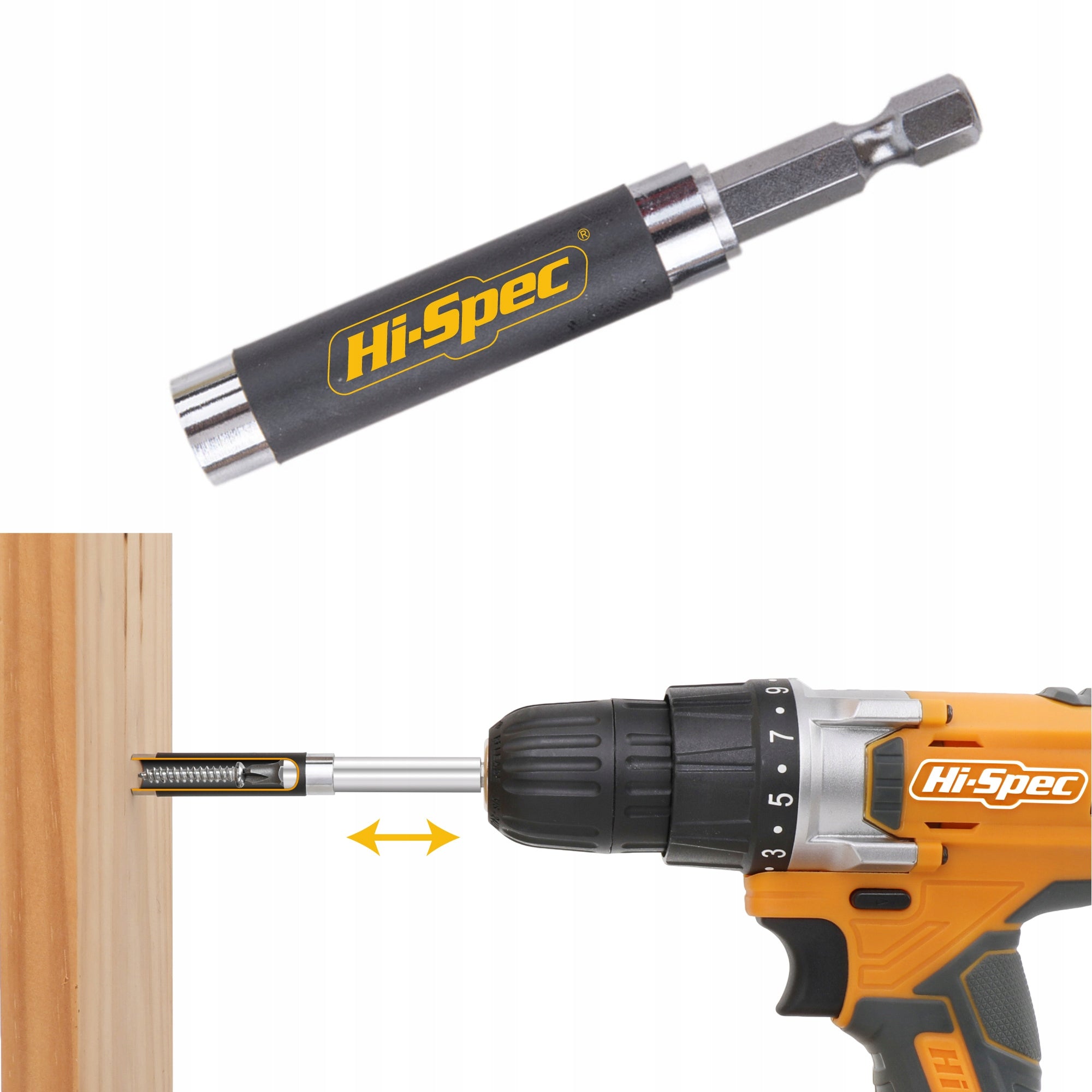 Grąžtų ir atsuktuvų antgalių rinkinys Hi-Spec, 44 vnt., 1/4" šešiakampis, PZ, Torx